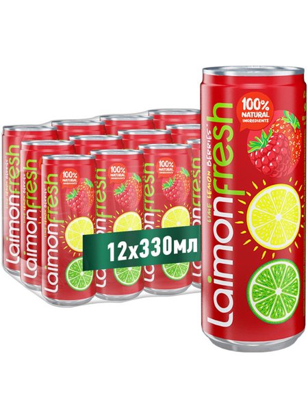 Нап.ж/б Лаймон фрэш ягоды 0,45 *12, шт