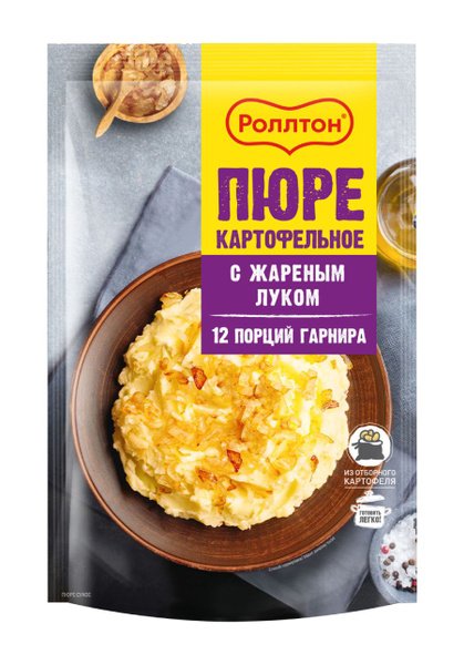 Пюре картофельное Роллтон фасованное жареный лук стакан 40г 1/24 (20013160)