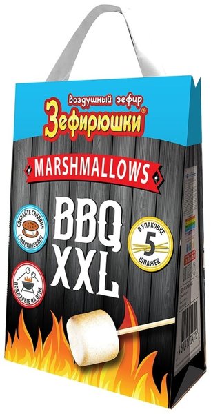 Зефирюшки воздуш.зефир BBQ XXL 200гр*10шт new, шт