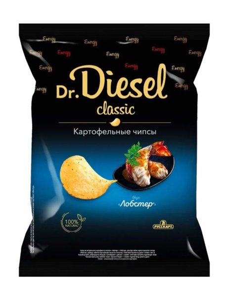 Чипсы 120г "Dr. Diesel" Лобстер *20 (7 мес), шт