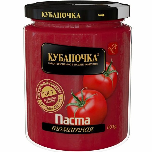 Томатная паста Кубаночка 500г ст/б 1/12