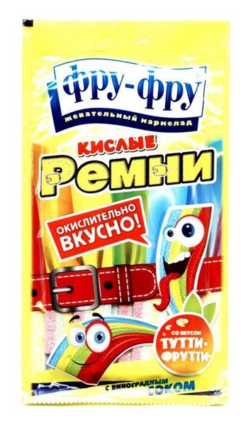 Фру-Фру жев.марм."Ремни" тутти-фрутти 80гр*20, шт