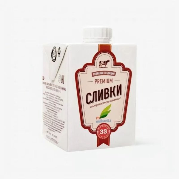 Сливки 10% 500мл Милкавита 1*12шт, шт