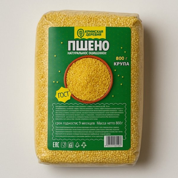 Пшено 700г 1/20 ГОСТ КРУПЯНОЙ ДАР