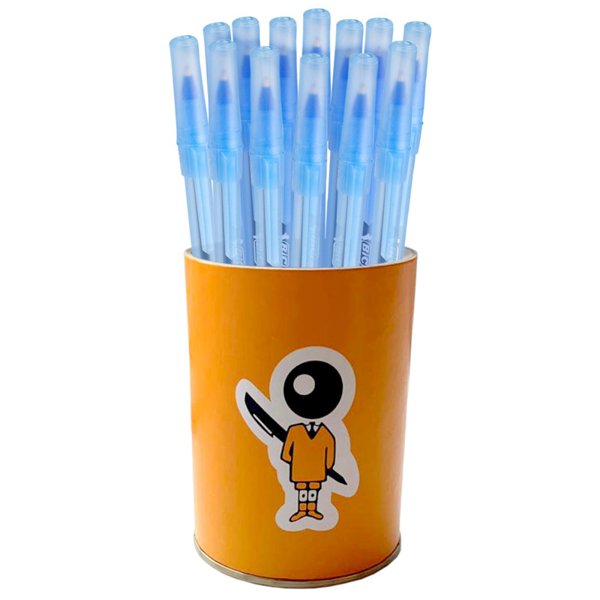 Препак Стаканчик + Ручка BIC "Раунд Стик", син., уп. 30/4 (1968), шт
