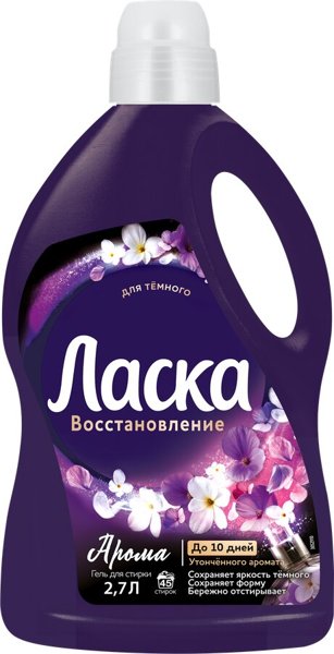 Средство д/стирки жидкое ЛАСКА Арома д/темных тканей 900мл*4, шт
