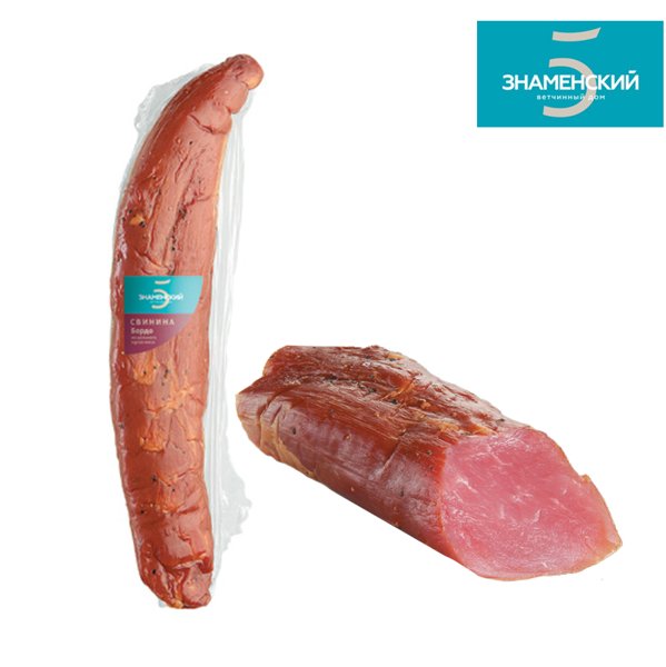 Свинина Бордо с/к целый кус. в/у 350гр Знаменский 1*8шт, кг