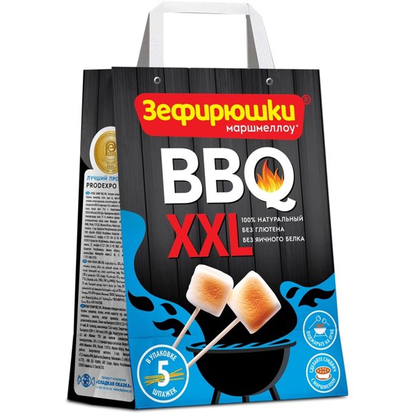 Зефирюшки воздуш.зефир BBQ XXL 200гр*10шт, шт