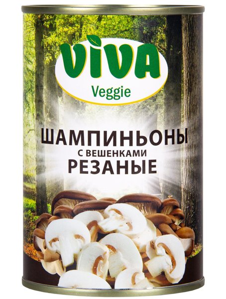 Шампиньоны резаные 1/10