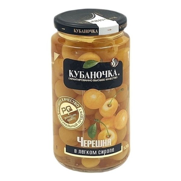 Компот Кубаночка Черешня красная 750г 1/8