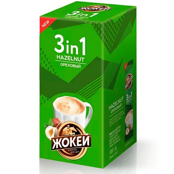 Кофе Жокей 3в1 Ореховый 12гр/10п*10 (1848-10), шт