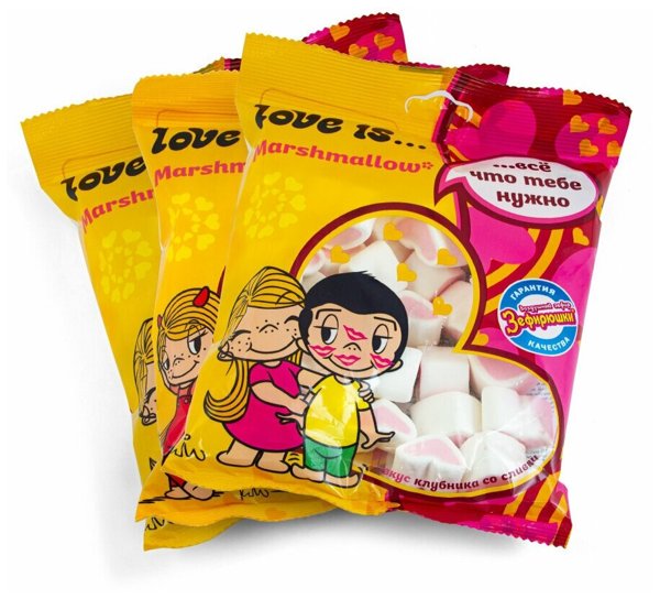 Зефирюшки Love is воздуш.зефир для десертов 125гр*10, шт