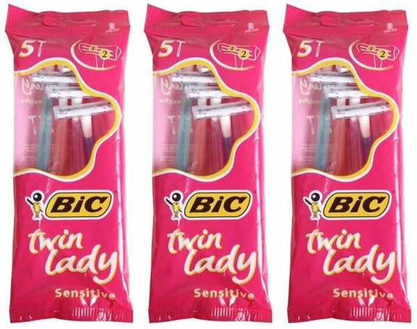 Бритва BIC "Твин Леди", уп.5 *20 (0934), шт